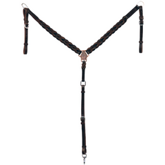 Braided Bandit Breastcollar - Chocolate