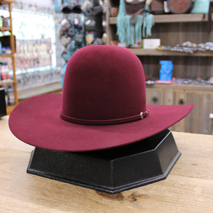 Merlot Felt Hat 7x - Open Crown