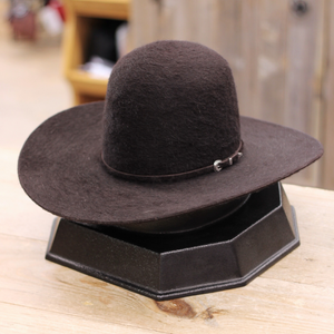 Grizzly Black Cherry Felt Hat 10x - Open Crown