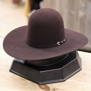 Black Cherry Felt Hat 10x - Open Crown
