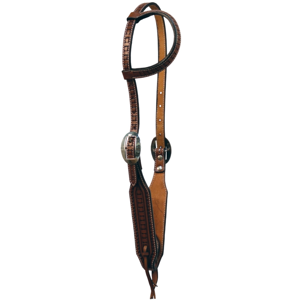 Oxbow Ribbon One Ear Headstall - Chestnut