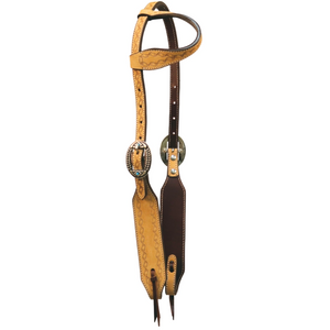 Roughout Badlands Collection One Ear Headstall - Golden