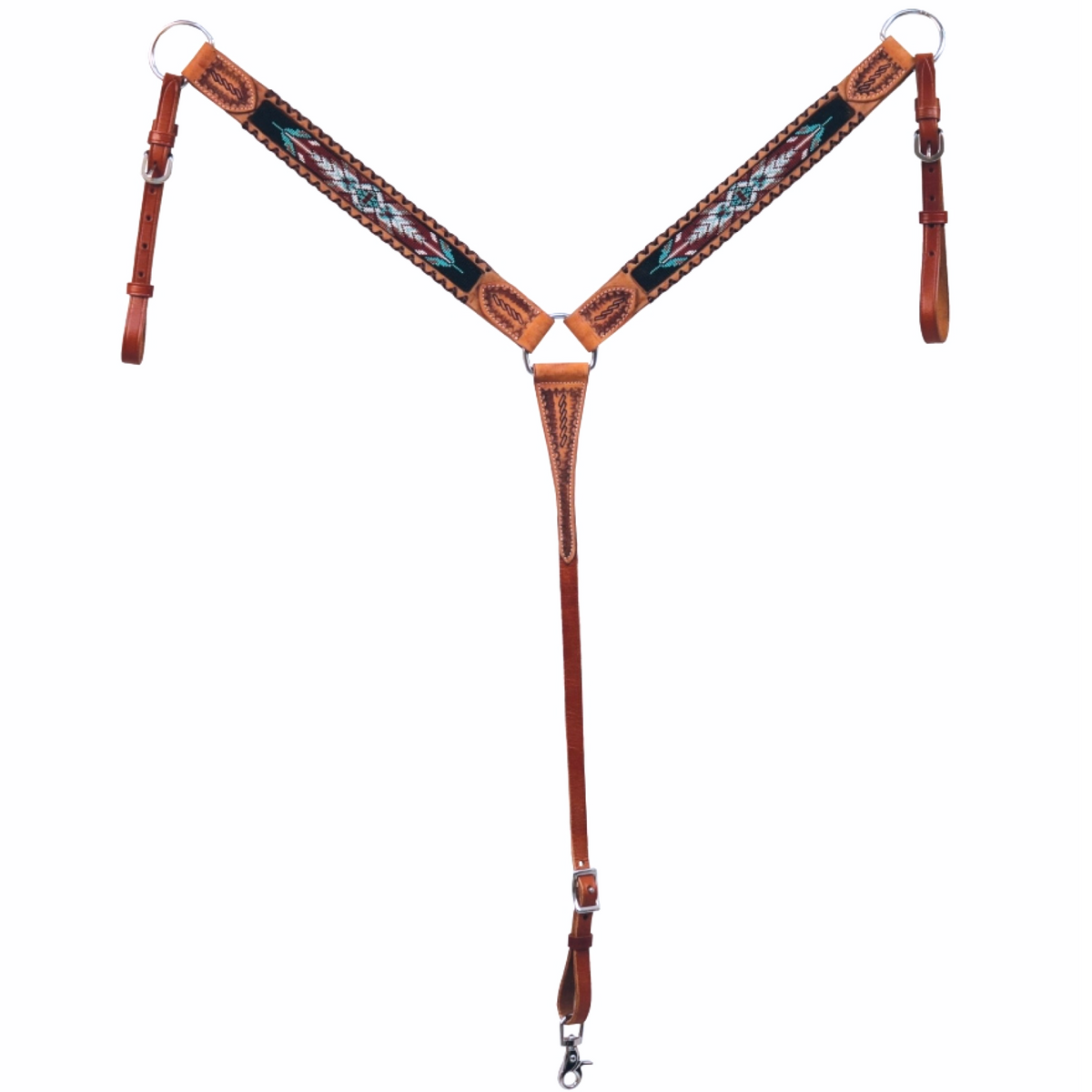 Beaded Reno Feather Collection Breastcollar