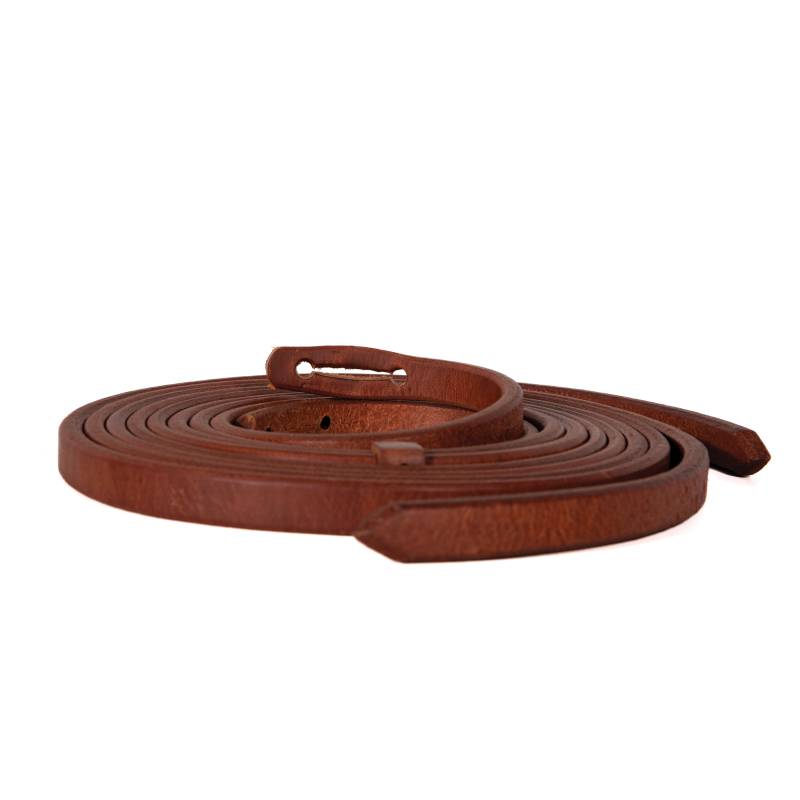 Heavy Oiled Harness Leather Split 5/8" Slot Reins 7-7'11"