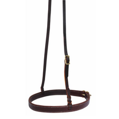 Caveson en Cuir de Harnais Huilé 1'' Double Couture