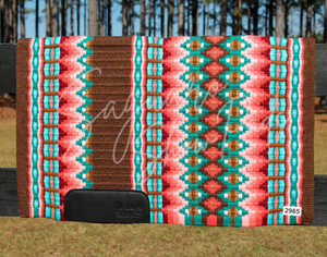 Molly Show Pad - Chestnut, Coral & Turquoise