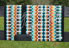 Pierce Show Pad - Black, Tan & Aqua