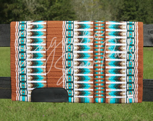 Austin Show Pad - Rust, Aqua, Green & White