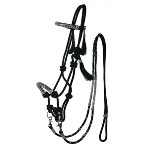 Rawhide Rope Bridle with Reins