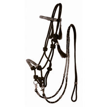 Load image into Gallery viewer, Rawhide Rope Bridle with Reins
