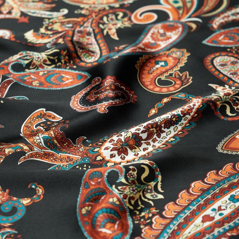 Deluxe Wild Rag - Orange Paisley