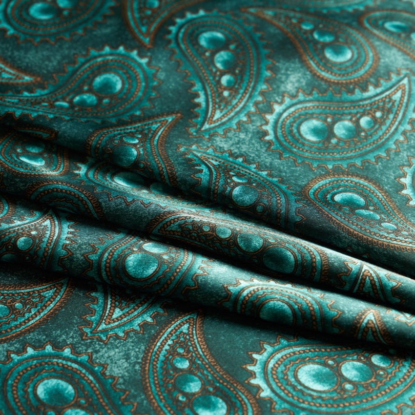 Deluxe Wild Rag - Turquoise Paisley