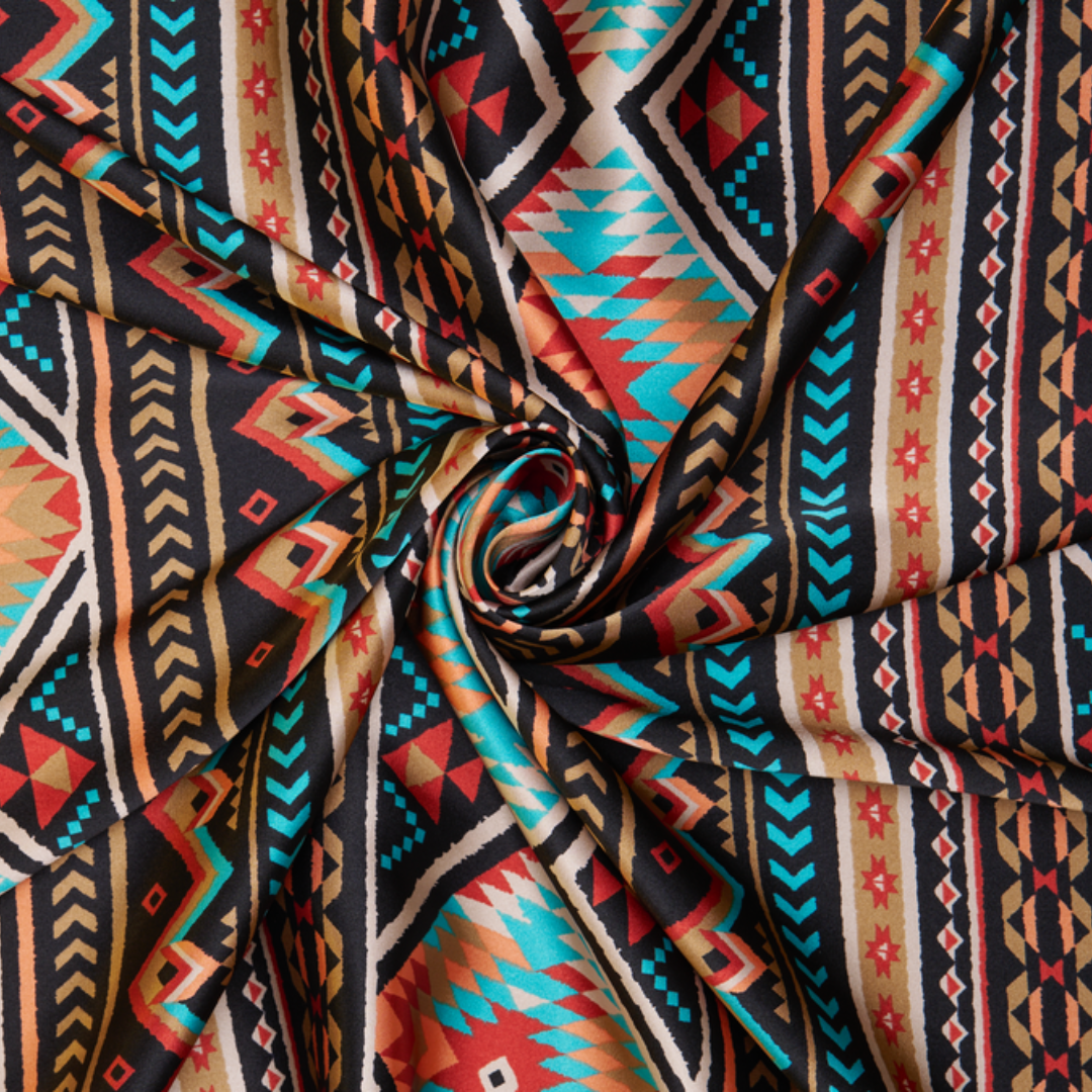 Deluxe Wild Rag - Coral Aztec