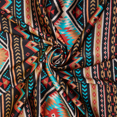 Deluxe Wild Rag - Coral Aztec