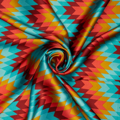 Deluxe Wild Rag - Teal Chevron