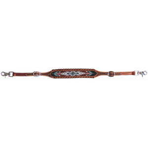 Beaded Reno Feather Collection Whiter Strap