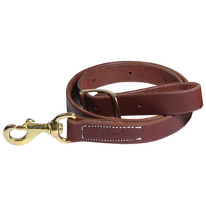 Oiled Harness Leather 1"  Tie Down Strap