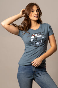 Tees '' All Kimes of Fun '' Indigo