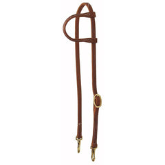 One Ear Headstall With Brass Snaps