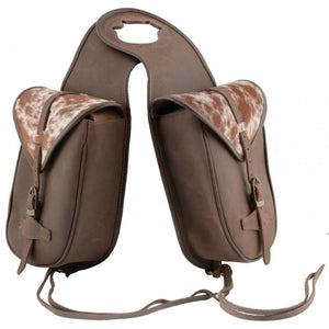 Soft Leather Pommel Bag w/Cow Hide - FG Pro Shop Inc.
