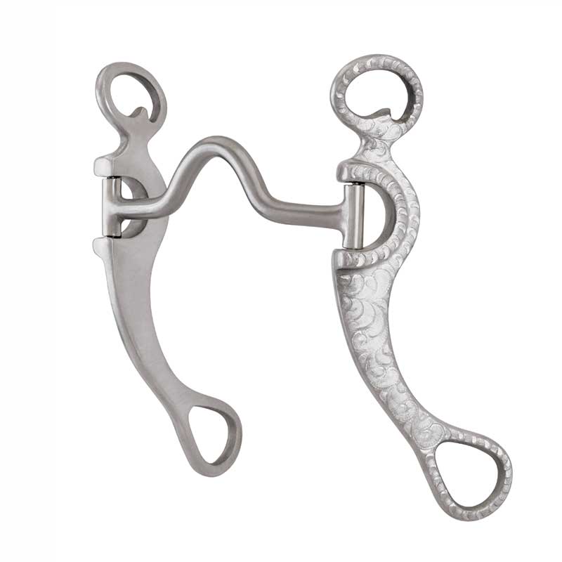 FG Aluminum Engraved Medium Port Bit with Long Shank
