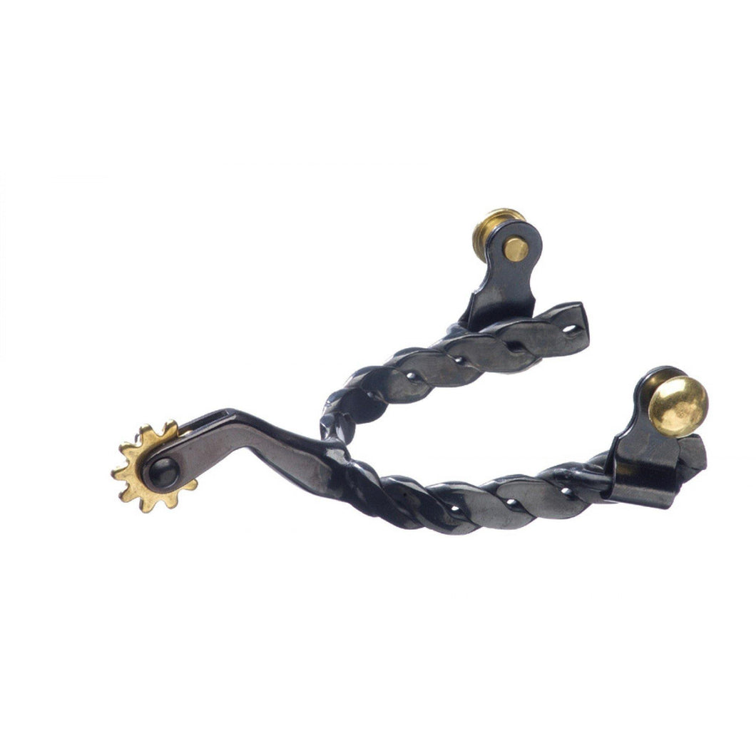 Twisted Black Satin Spurs - Ladies - FG Pro Shop Inc.