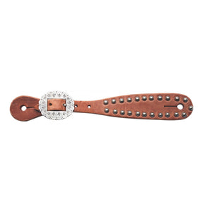 Harness Leather Spur Straps with SS Buckles & Dots - FG Pro Shop Inc.