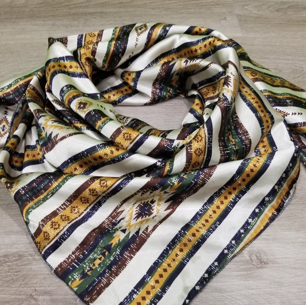 Deluxe Wild Rag - Green Desert Aztec