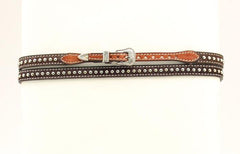 Hat Band Brown Leather With Dots - FG Pro Shop Inc.