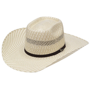 Twister Shantung Beige Straw Hat Square Top