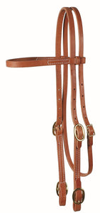 Browband Headstall With Buckles-Harness Leather - FG Pro Shop Inc.
