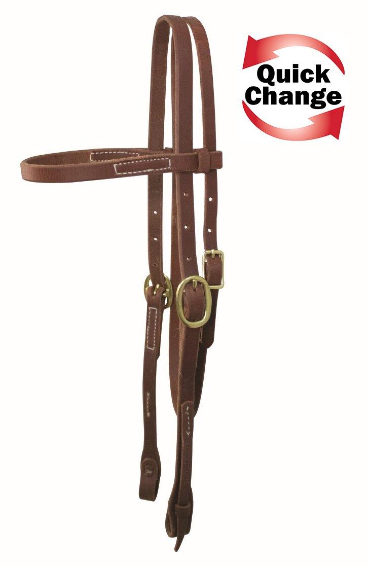 Quick Change Browband Headstall-Brass Buckles - FG Pro Shop Inc.