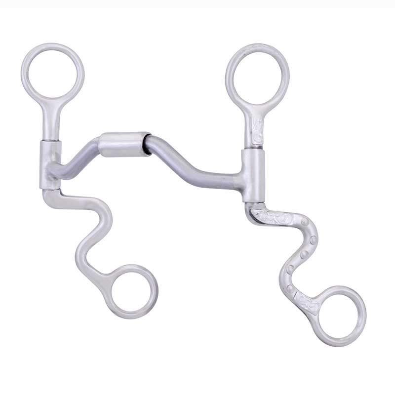 FG SS Brushed Low Port Hinged Futurity Bit
