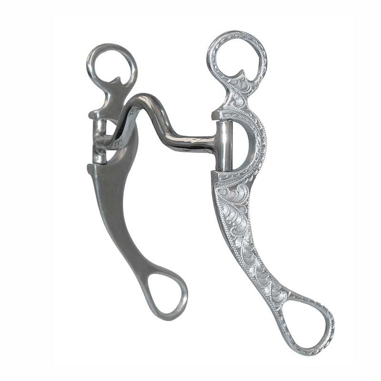 thumbnail interactive-video image 1 of Challenger Western Comfort Bit – Jointed Low-Port, Swivel Mouth, Long Shank Futurity Bit (35636) 1 of 6