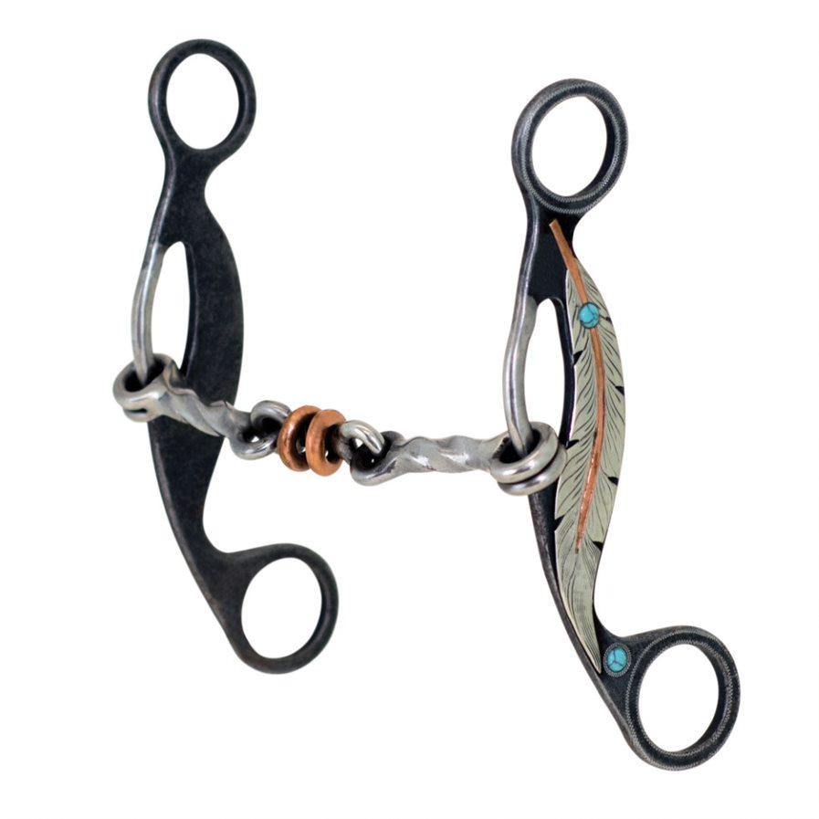 Feather Collection Twisted Dog Bone Gag Bit - FG Pro Shop Inc.