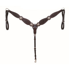 Antique Floral & Basket Breastcollar - Dark Brown