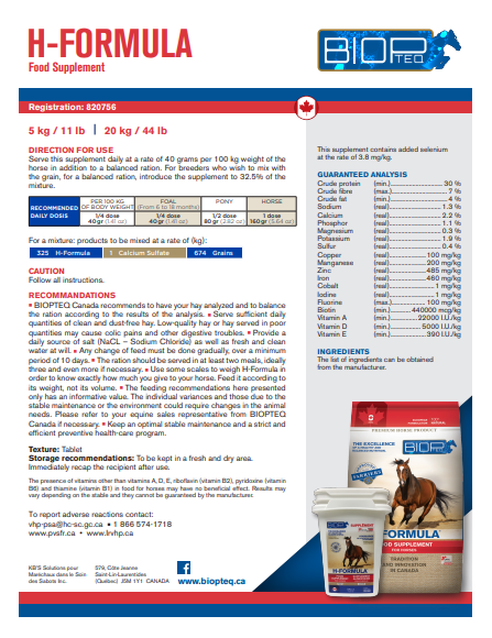 Biop Teq H Formula - FG Pro Shop Inc.