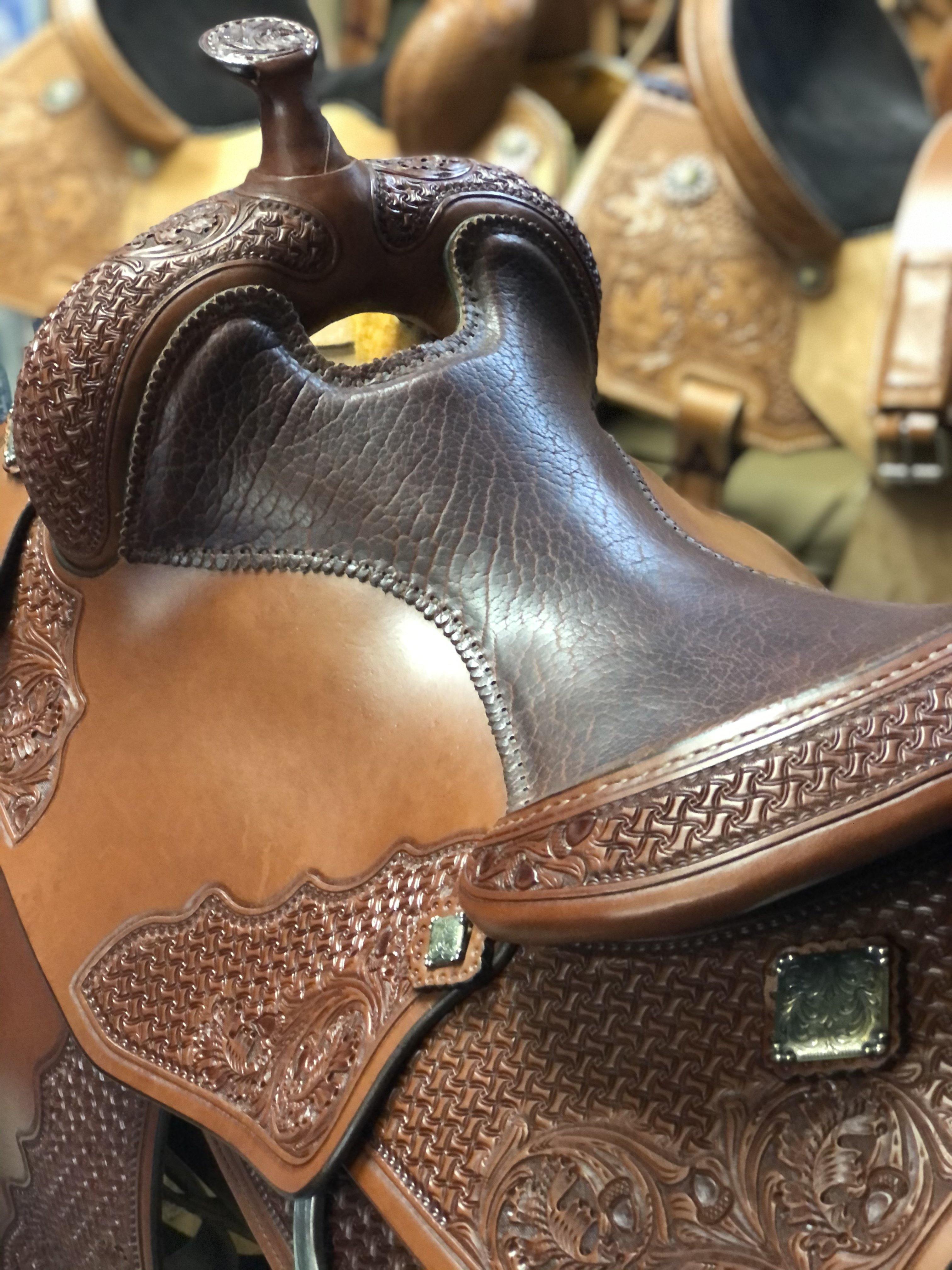 Jim Taylor Custom Reining Saddle 16" - FG Pro Shop Inc.