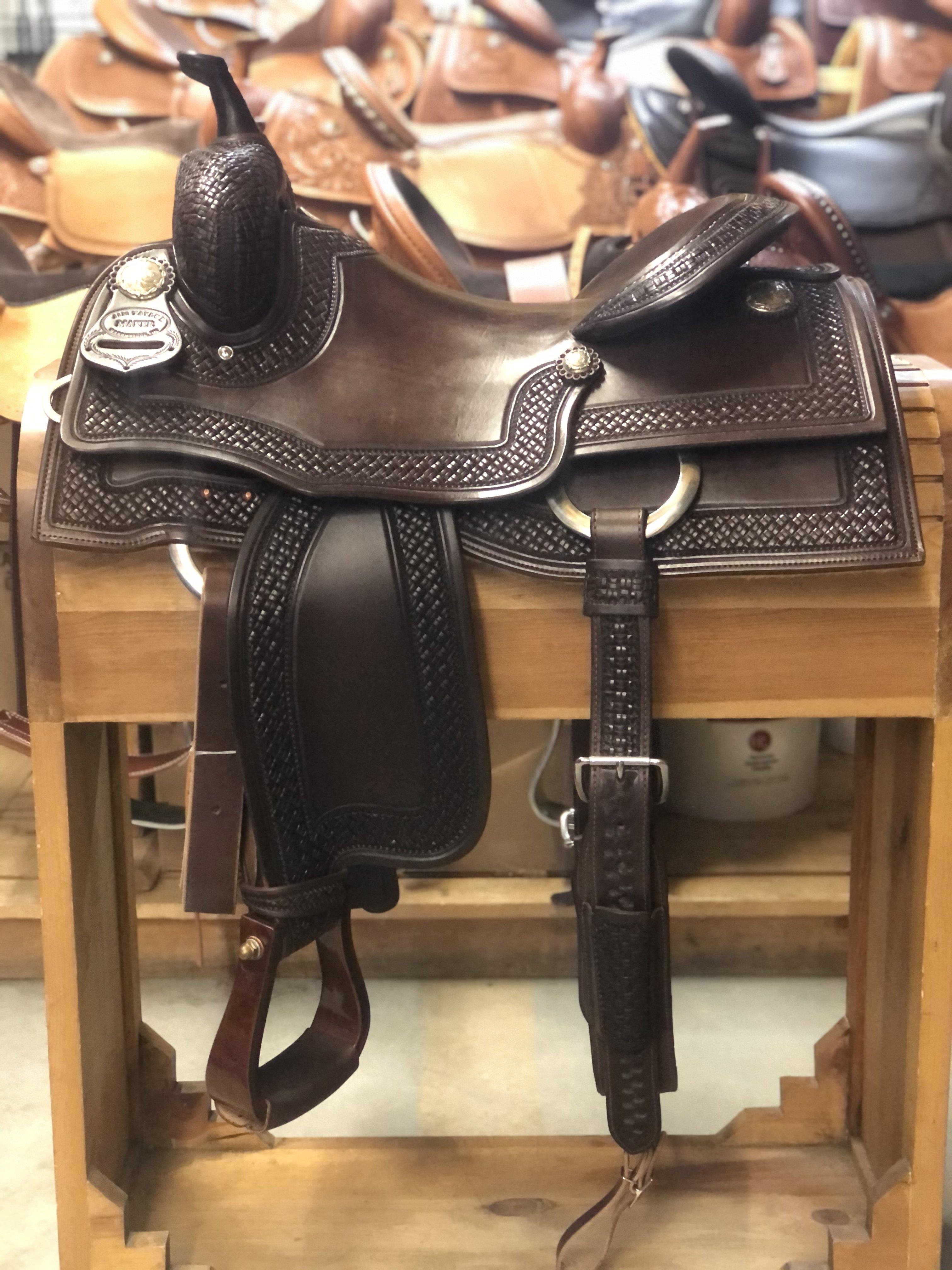 Jim Taylor Custom Working Cow Horse Saddle 15.5" - FG Pro Shop Inc.