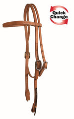 Quick Change Browband Headstall-Brass Buckles - FG Pro Shop Inc.