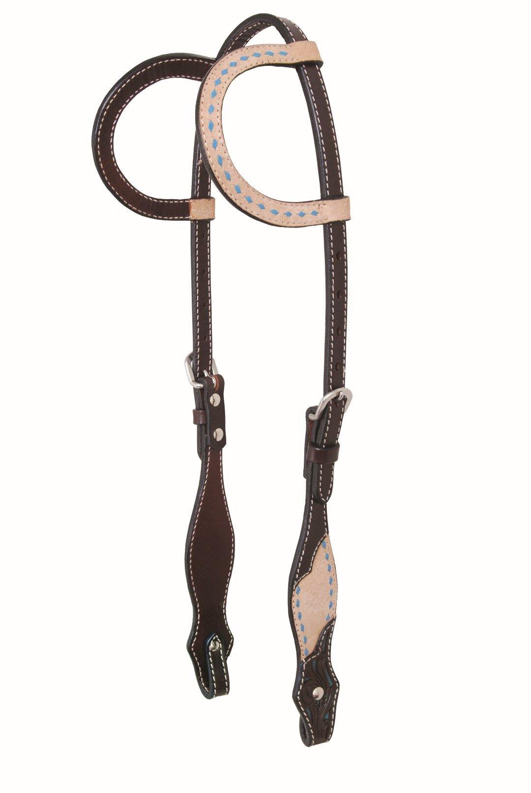 Rough Out & Buckstitch Double Ear Headstall - FG Pro Shop Inc.