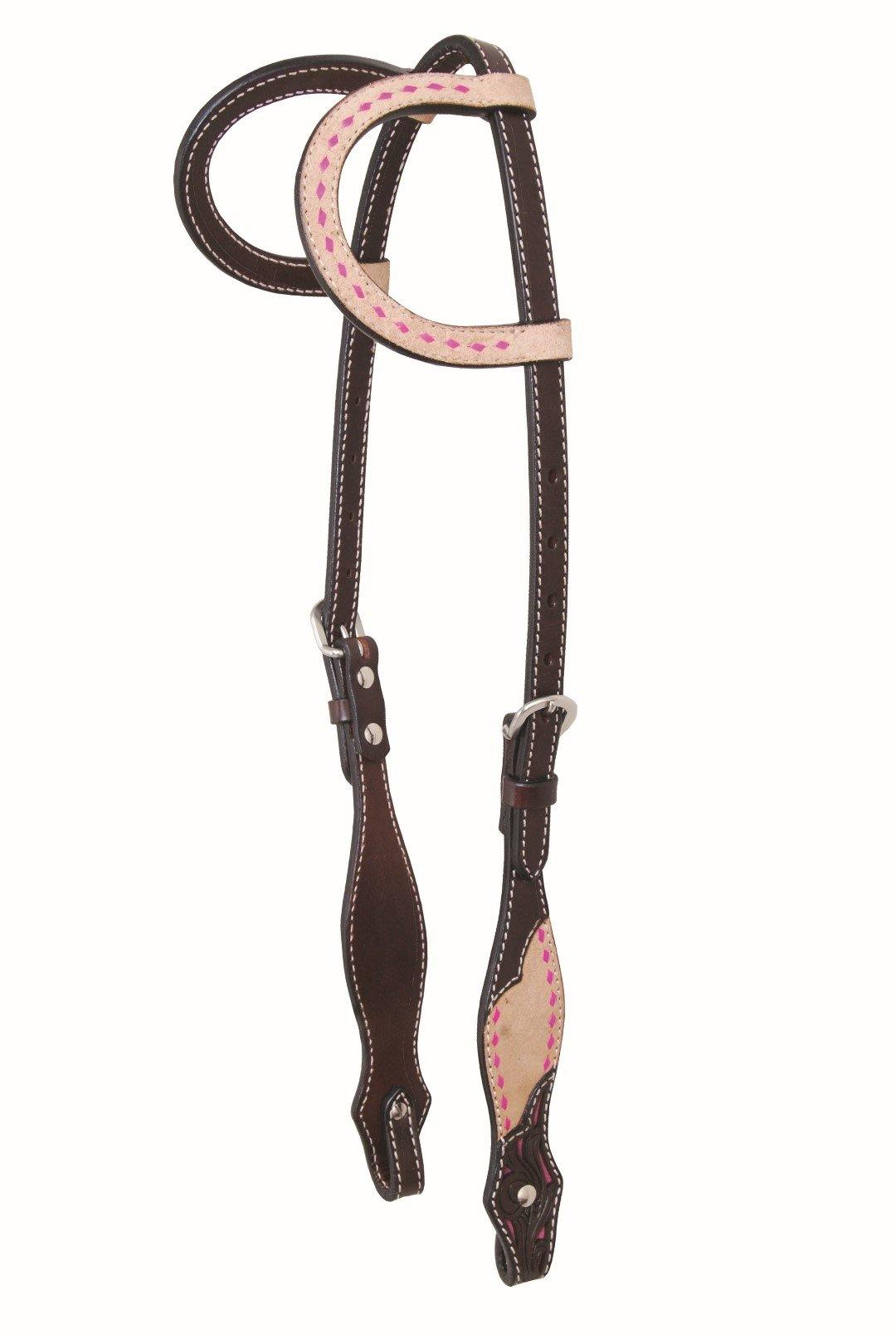 Rough Out & Buckstitch Double Ear Headstall - FG Pro Shop Inc.
