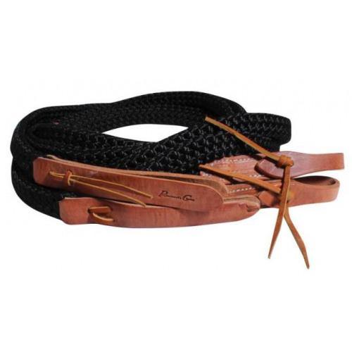 Black Quiet Control Split Reins - FG Pro Shop Inc.