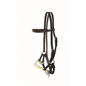 Leather Browband Double Rope Side Pull By Jim Taylor - FG Pro Shop Inc.