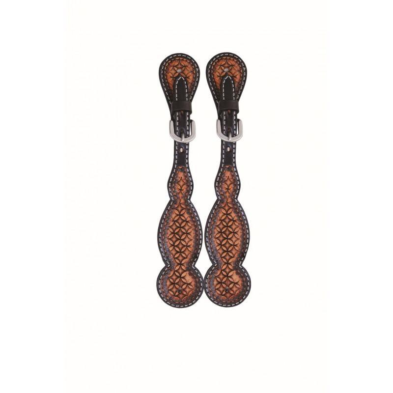JT Two-Tone Infinity Tear Drop Spur Straps - Ladies - FG Pro Shop Inc.