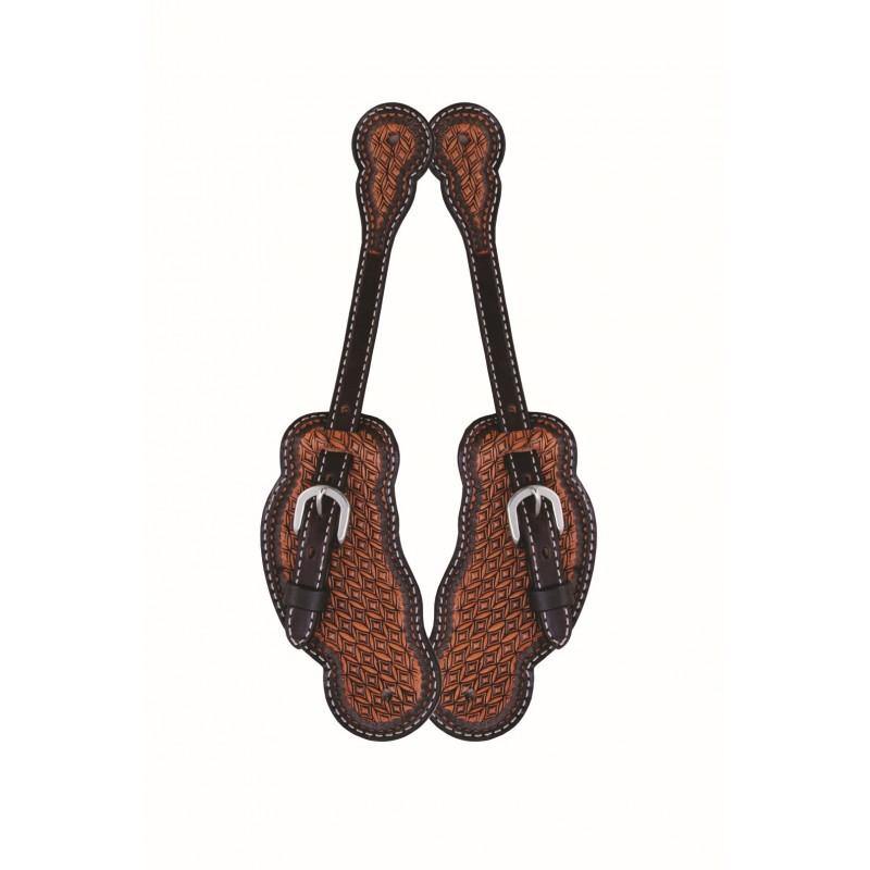 JT Two-Tone Diamond Scallop Spur Straps - Mens - FG Pro Shop Inc.