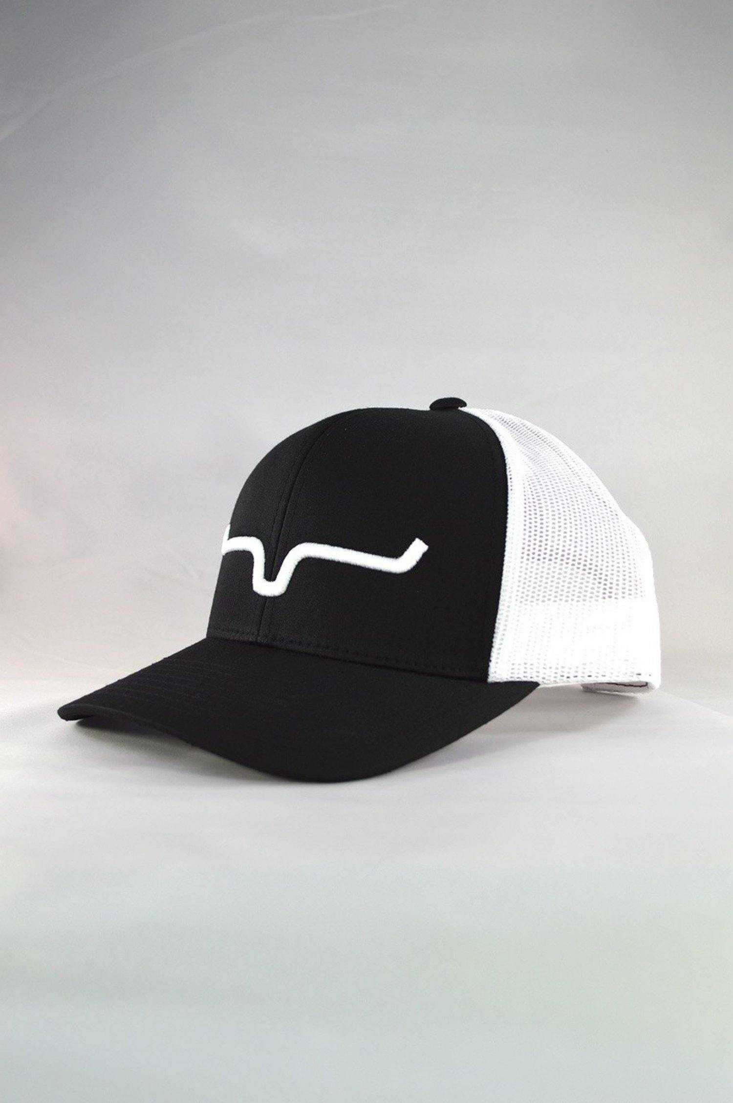 Weekly Trucker Cap By Kimes Ranch - Black/White - FG Pro Shop Inc.