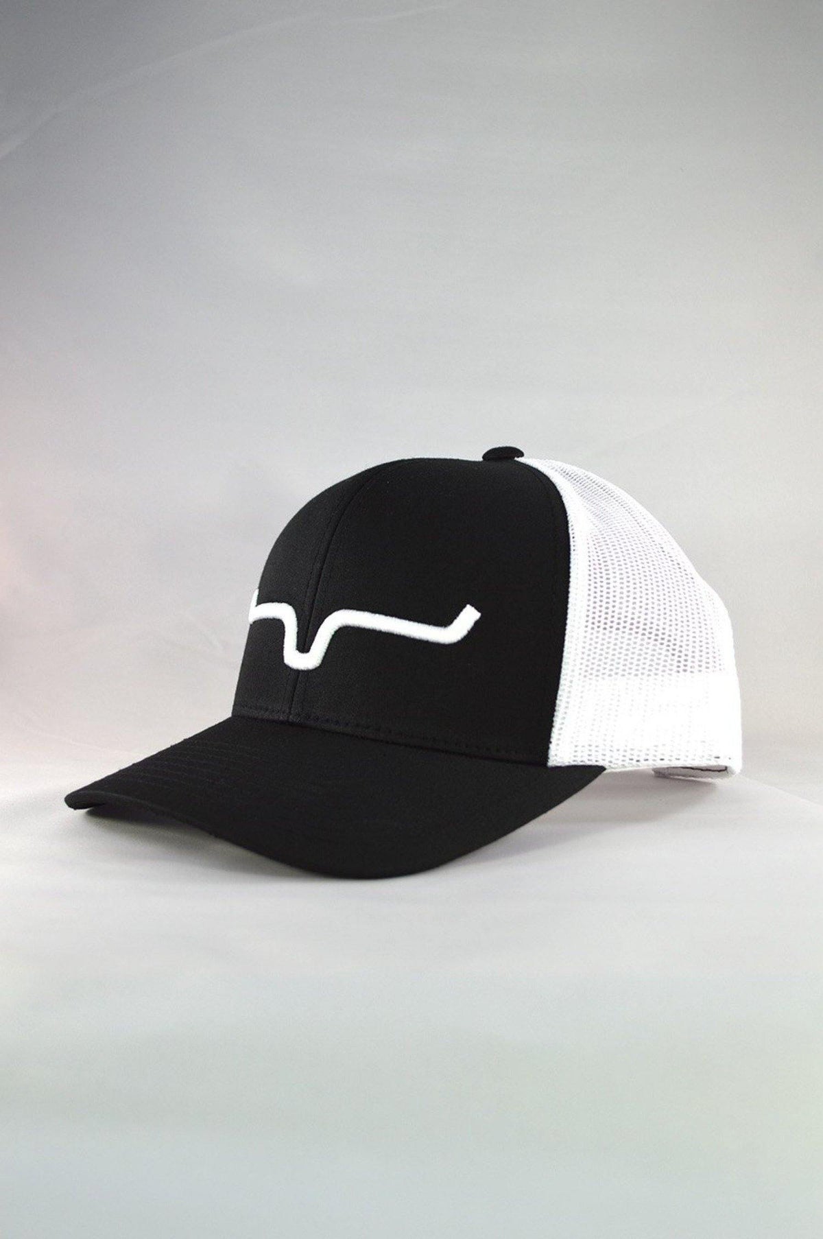 Weekly Trucker Cap By Kimes Ranch - Black/White - FG Pro Shop Inc.