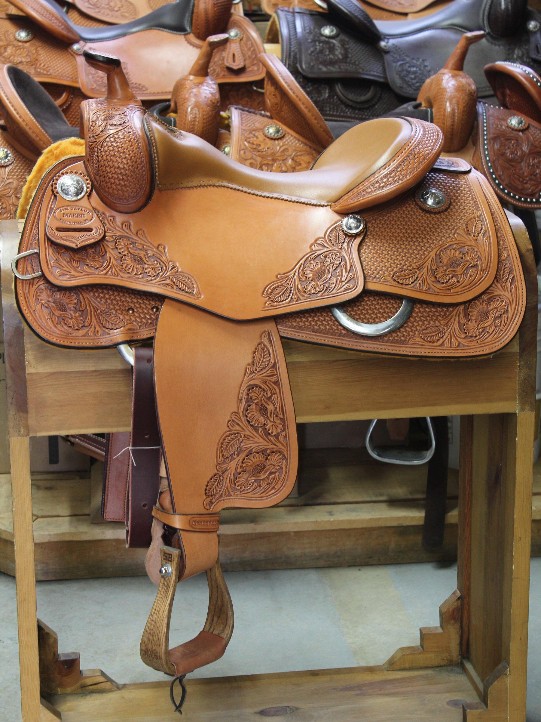 Jim Taylor Custom Reining Saddle 16" - FG Pro Shop Inc.