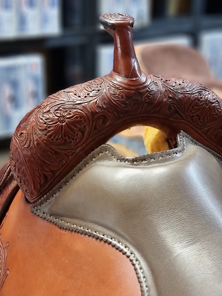 Jim Taylor Custom Cow Horse Saddle 15.5"